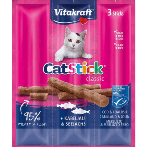 Cat Sticks Mini kabeljauw en tonijn 3 st.